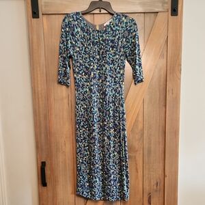 Boden Sophia Multicolor Patterned Midi Dress